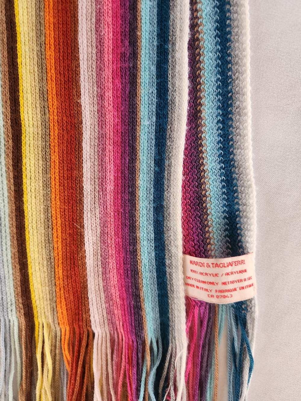Nardi & Tagliaferri Colourful Stripe Knit Scarf - Picture 5 of 16